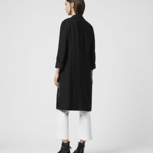 twik Sweaters - TWIK black contemporary structured duster jacket